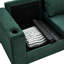 Salon à 5 places, rangement dans les accoudoirs et sous le siège, coussin de dossier confortable moderne, coussin, fonction, carré avec porte-gobelet-611917872