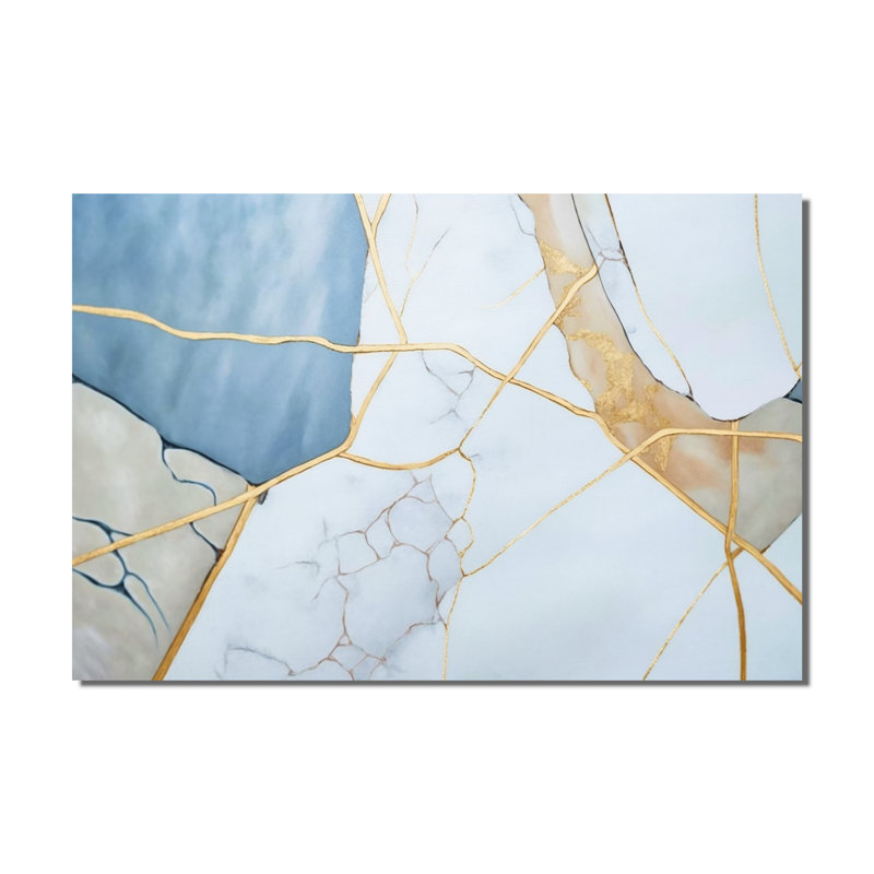 Abstract Geode White I - Abstract Marble Large Wall Art