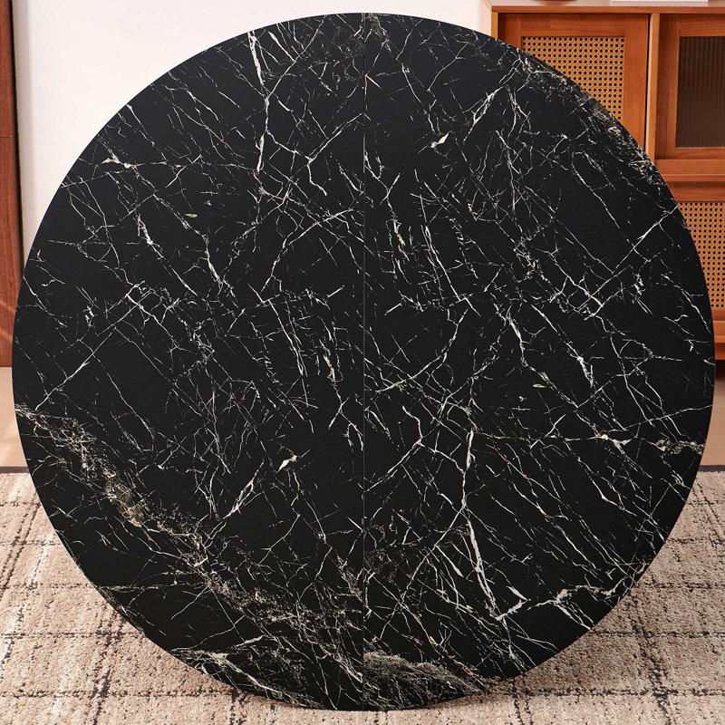 Fairyn 47" Round Dining Table, Black