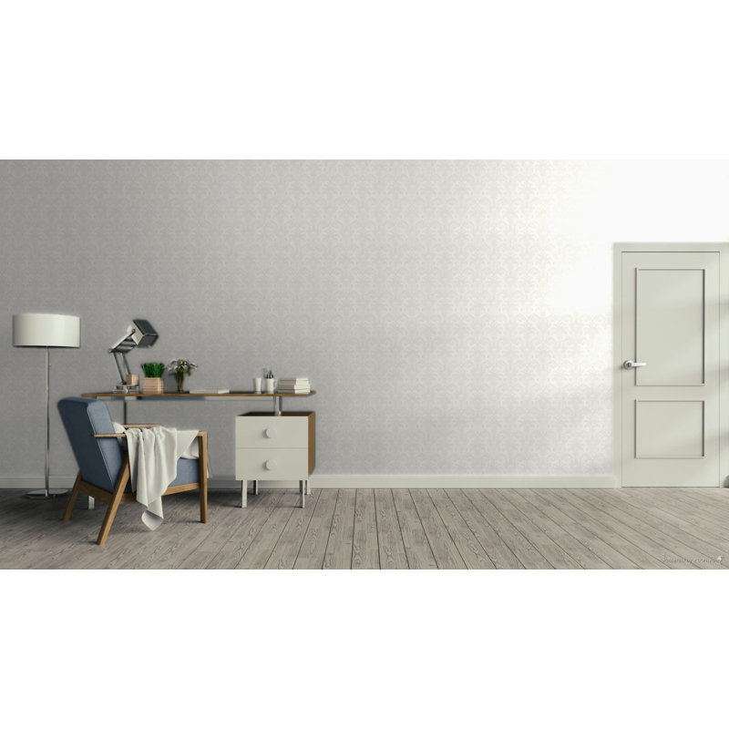 Italian Classics 4 Damask 3D Embossed Wallpaper Roll, White