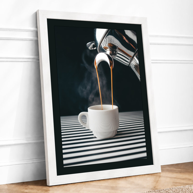 Coffee Pour Modern - Print, A4 - 29.7 x 21.0 cm, White