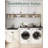 Washer Dryer Countertop,Laundry Countertop With Edge Rails,27.5" Depth X 54" Wood Countertop For Washer And Dryer,Laundry Machine Topper (Walnut)-117184770-117184771