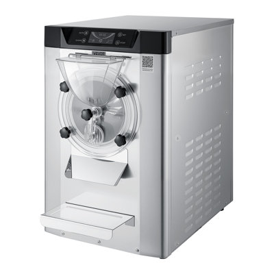 Commercial Hard Ice Cream Machine, 2000W 3.17-5.28 Gal/Hour, Countertop Gelato Hard Serve Ice Cream Maker with 6L 304 Stainless Steel Cylinder, Auto Clean LED Panel for Snack Bar Restaurants