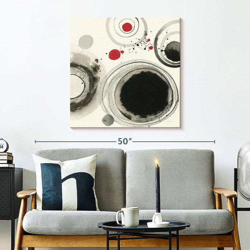 Avery Planetary With Red I, 30" H x 30" W