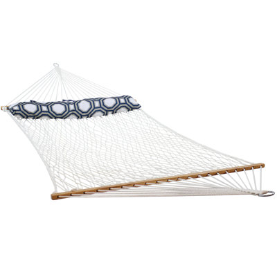 Hamac de bar en corde de polyester pour 2 personnes Prestyn - Blanc