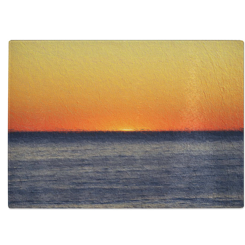 Tempered Glass an Sunset Chopping Board, 28.5 cm W x 20 cm L