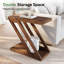 Table d'appoint en bois massif, table de bout à 2 niveaux