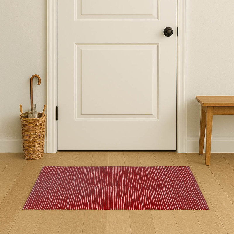 Ricky Indoor Doormat, Rouge canneberge, L 60 po x L 36 po