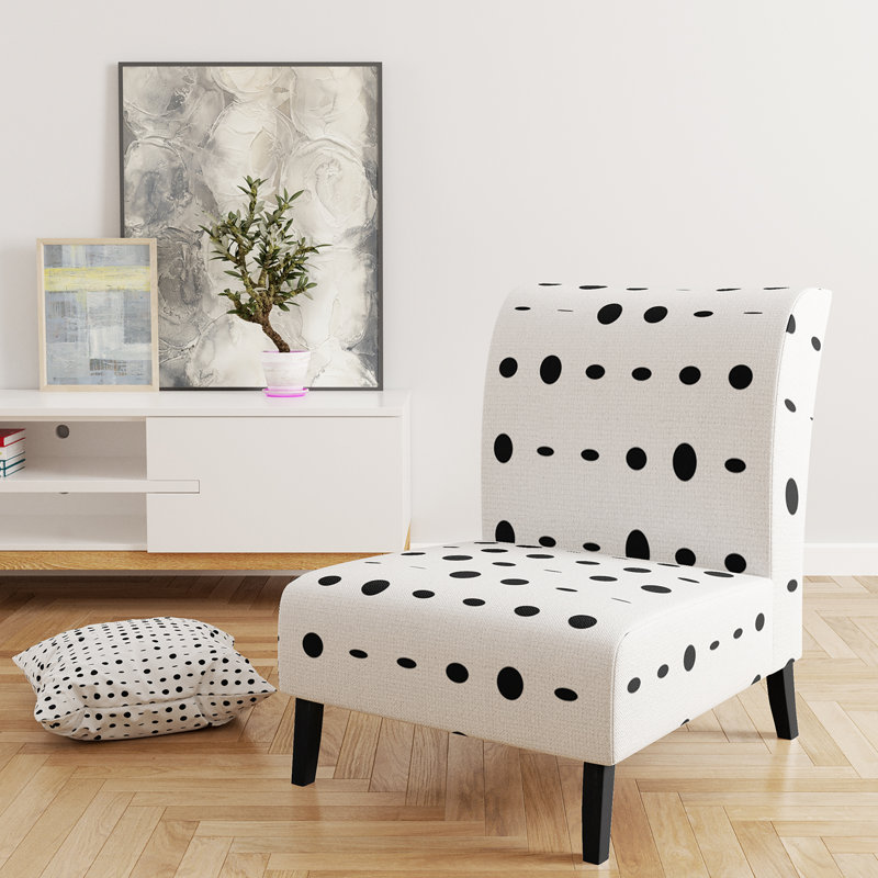 Fauteuil de chambre rembourré Black Dot Dots