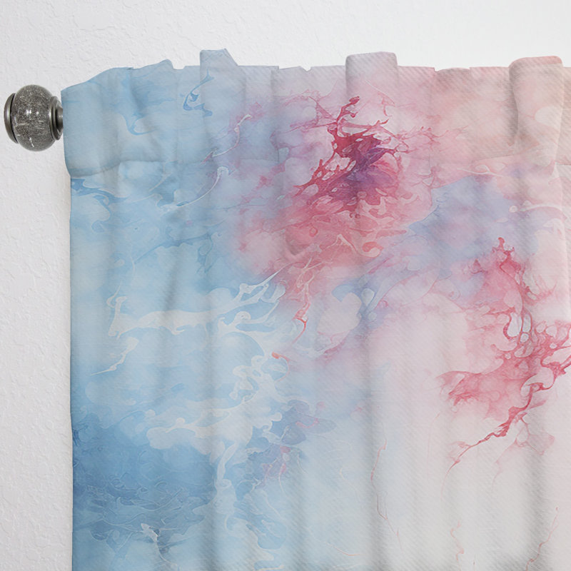 Kingsdale Fire And Ice Tachisme Drift III - Modern Curtain - Velvet Room Darkening - 1 panel, 52" W x 84" L