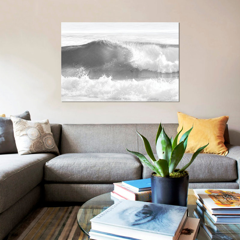 «Wave I», reproduction de photo sur toile, H 8 po x l 12 po x P 0,75 po, Pas de tapis, Toile tendue