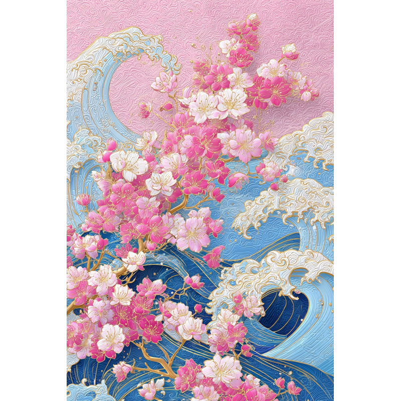 «Spring Tide Bloom», art mural sur toile tendue, H 36 po x l 24 po x P 1,5 po