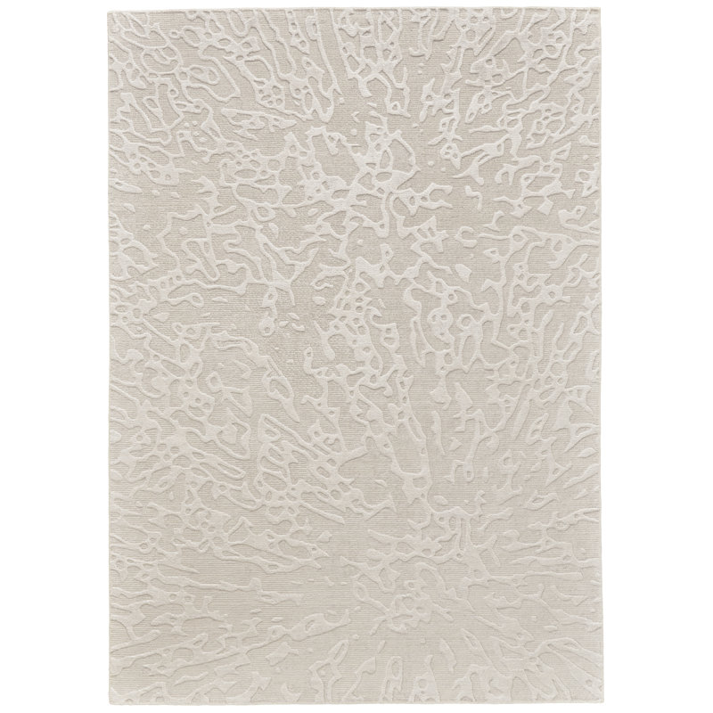 Buil Viscose Abstract Indoor Rug, Rectangle 5'6" x 8'6"