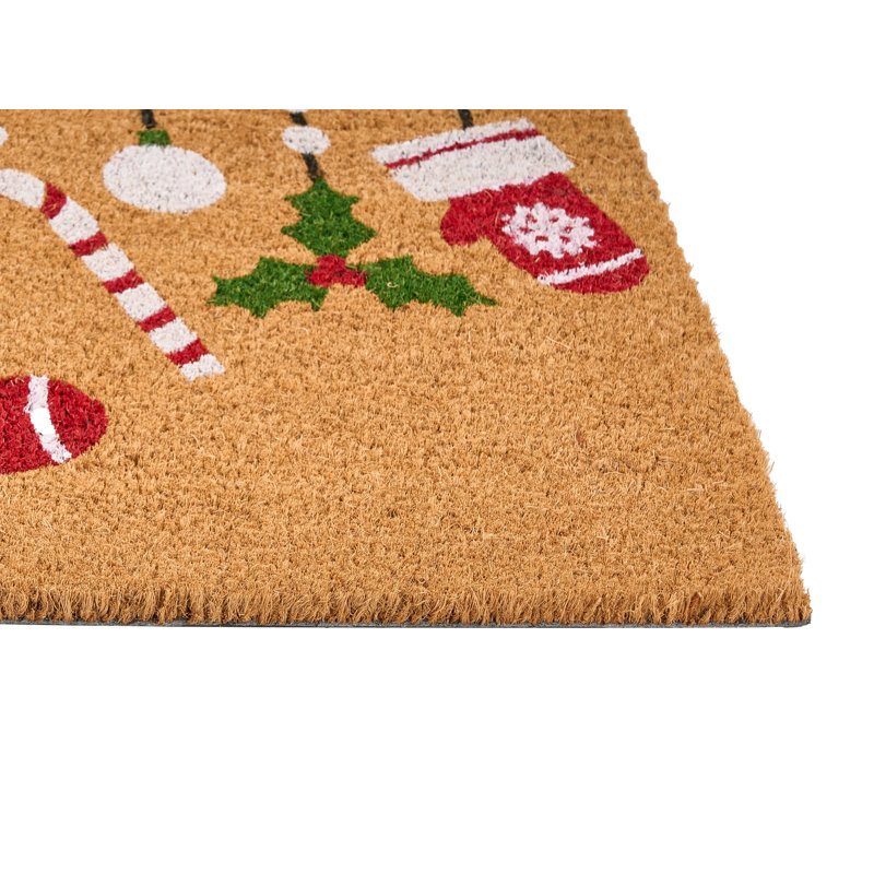 Doormat ZALUMO Multicolour 45 x 75 cm Christmas Motif Coir