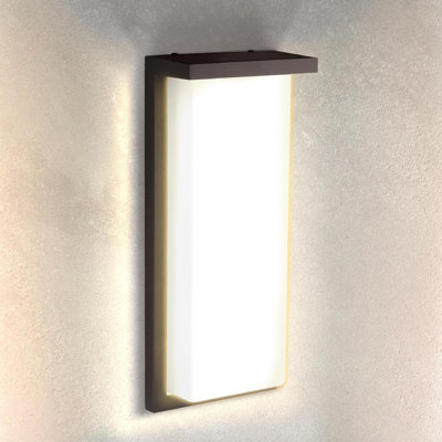 Luminaire mural encastré | 20W 1900LM 3000K-5000K 120V | 3CCT, à intensité variable, imperméable, répertorié ETL | Applique extérieure avant, éclairage de garage, lampe de véranda d'extérieur