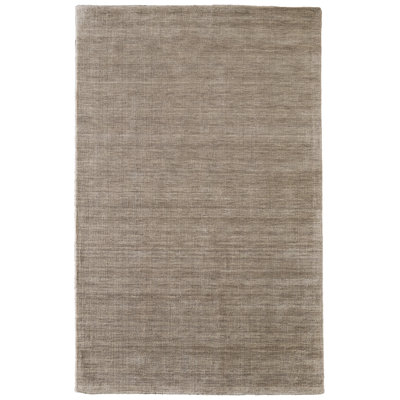 Tapis gris chaud en laine tissé à la main Kaden