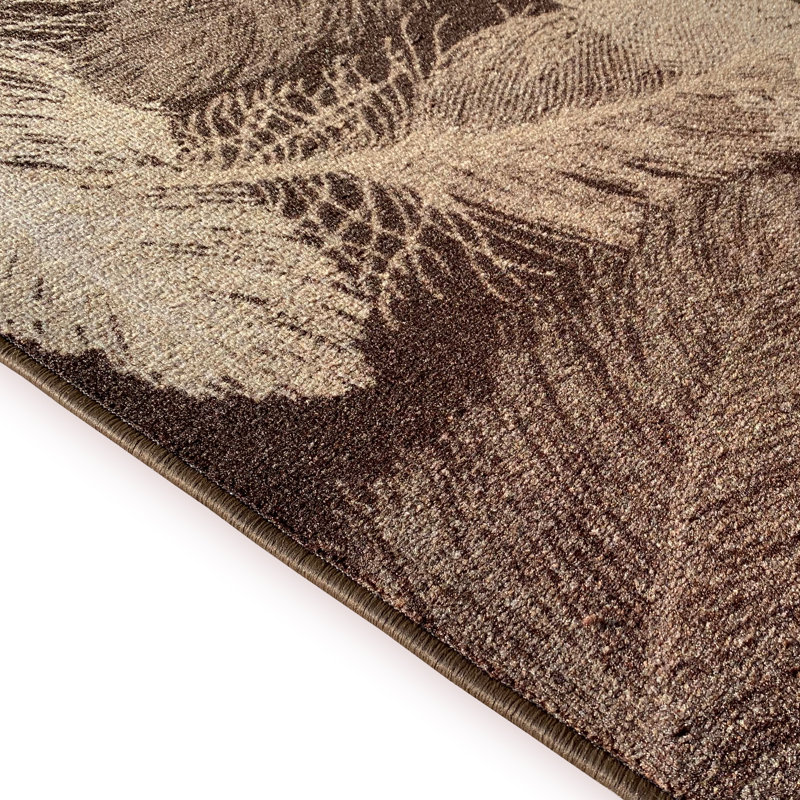 Tapis touffeté brun / ivoire, Rectangle 2 pi x 2 pi 2 po