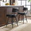 Swivel Upholstered Counter Stool with Metal Frame