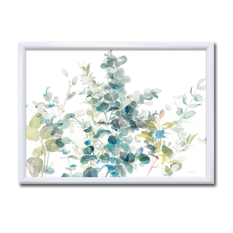 «Eucalyptus Natural Element», reproduction d'art sur toile, H 36 po x l 46 po x P 1,5 po, Blanc