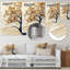 Gold Winter Maple Tree Essence II - Floral Metal Wall Decor, Tree Maple Metal Print-837447461