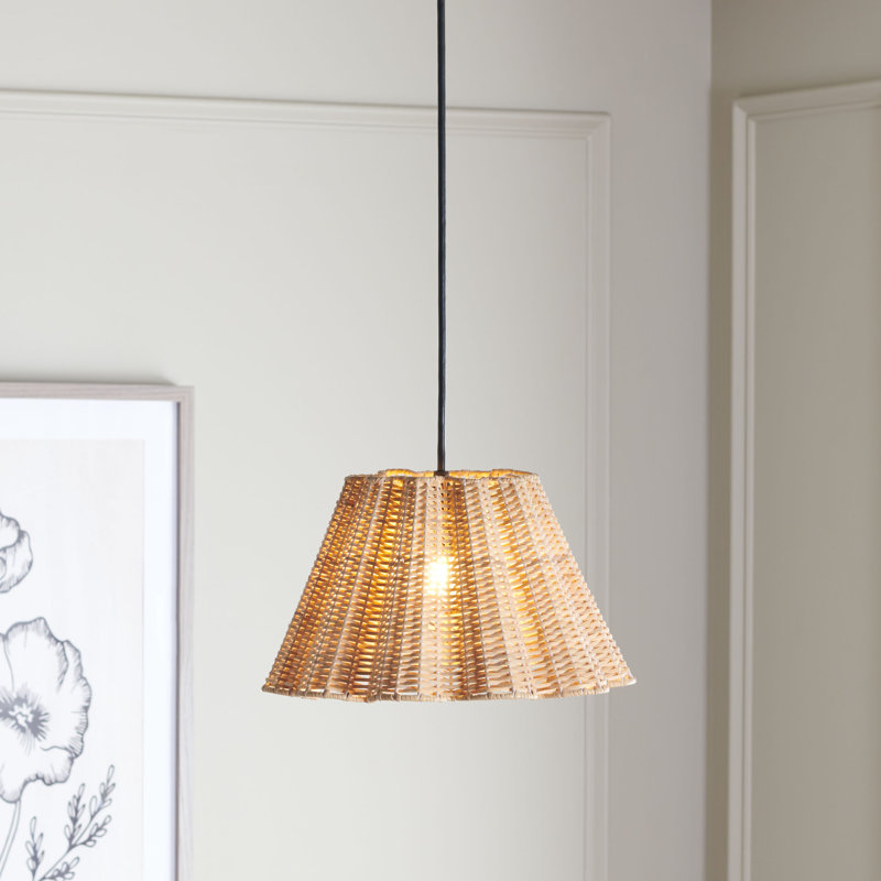 Carbry Single Light Cane Pendant, 7" H x 12" W x 12" D