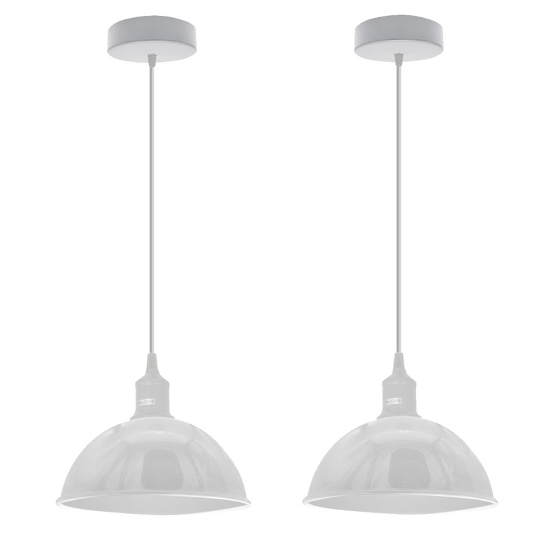 Gingras 2 - Light White Single Pendant, White, No