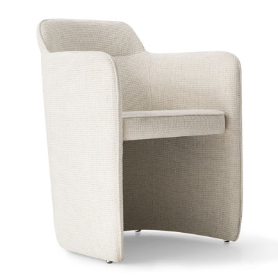 18.5" Seat Height Upholstered Fabric Dining Armchair
