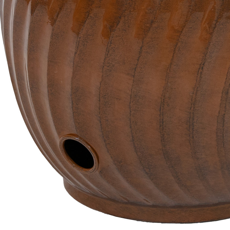 Porte-boyau d'arrosage avec couvercle 19,5 "- brun, Glacis brun