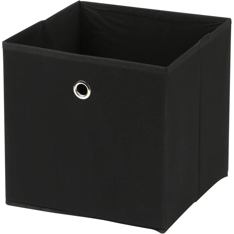 17 Stories Fabric Decorative Bin, Black