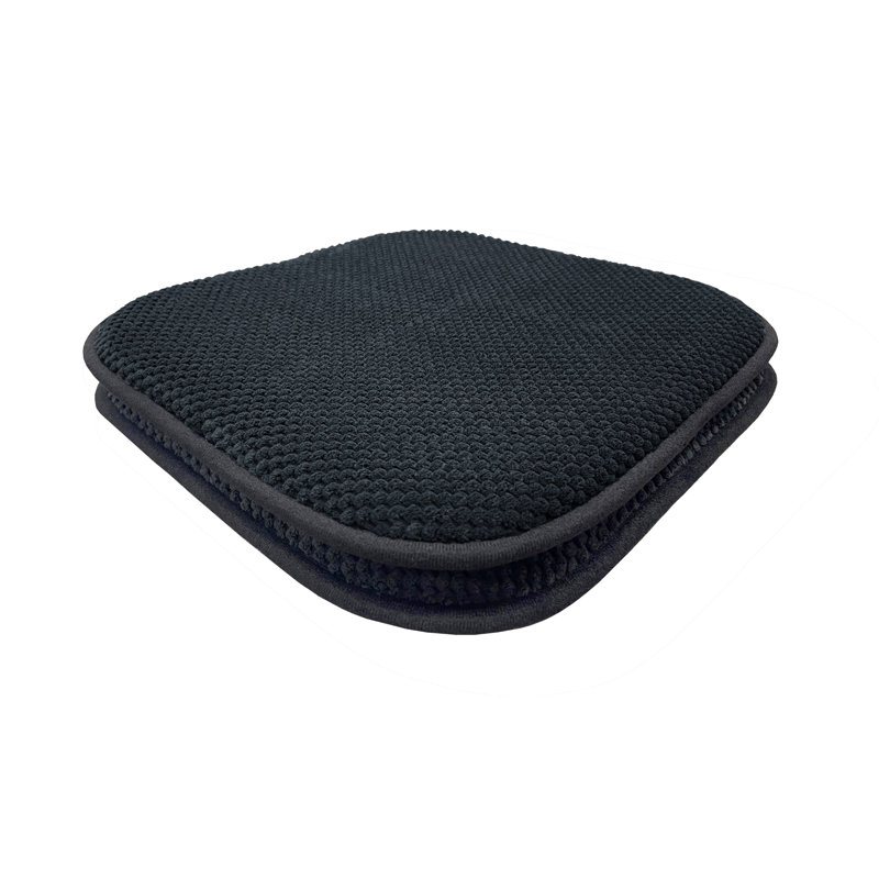 Brook Memory Foam Chair Pad  (Set of 2), Black