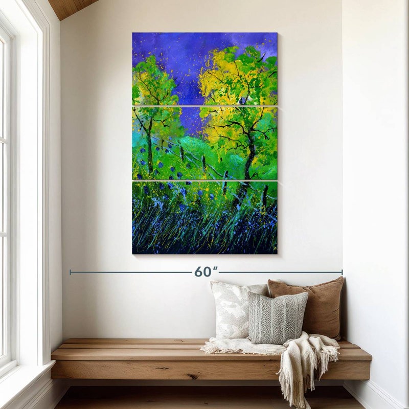 Avery Two Yellow Trees, 50" H x 32" W