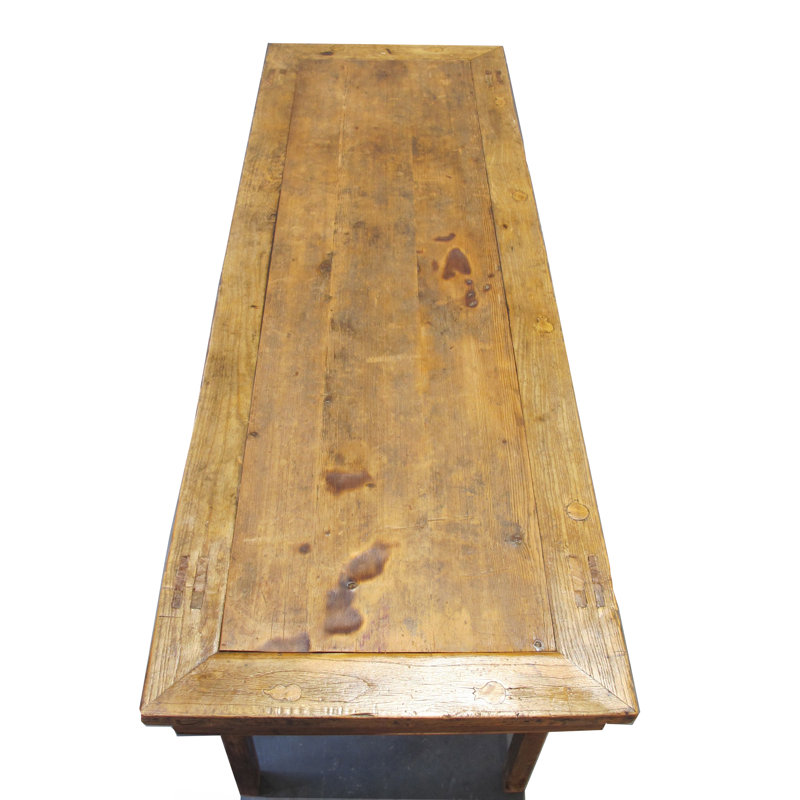 61" Long Elm Wood Console Table
