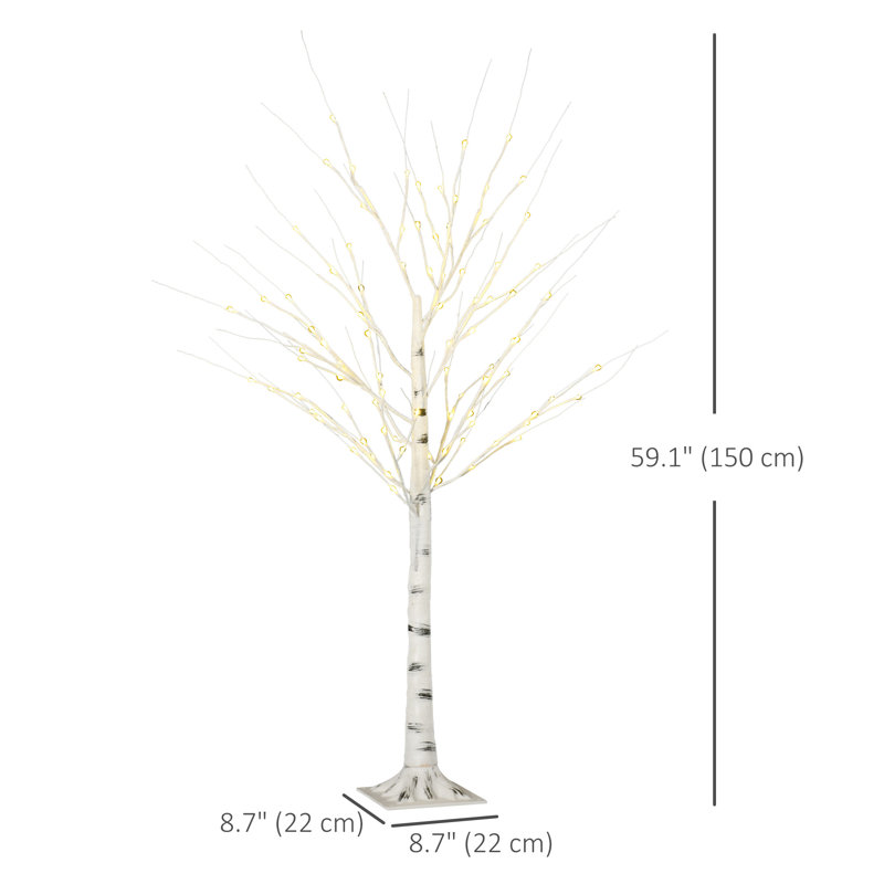 Bouleau artificiel avec 96 branches et branches claires