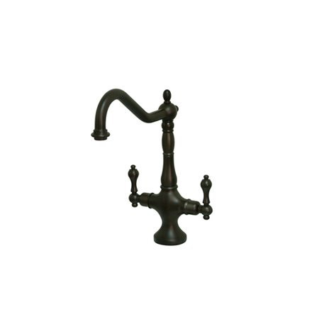Heritage Double Handle Single Hole Kitchen Faucet, Oil Rubbed Bronze