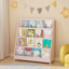 Bibliothèque pour enfants à 4 niveaux, tablettes pour livres pour tout-petits, aide à garder les chambres à coucher, les salles de jeux et les salles de classe organisées, panneau de fibres à densité moyenne-1201528048