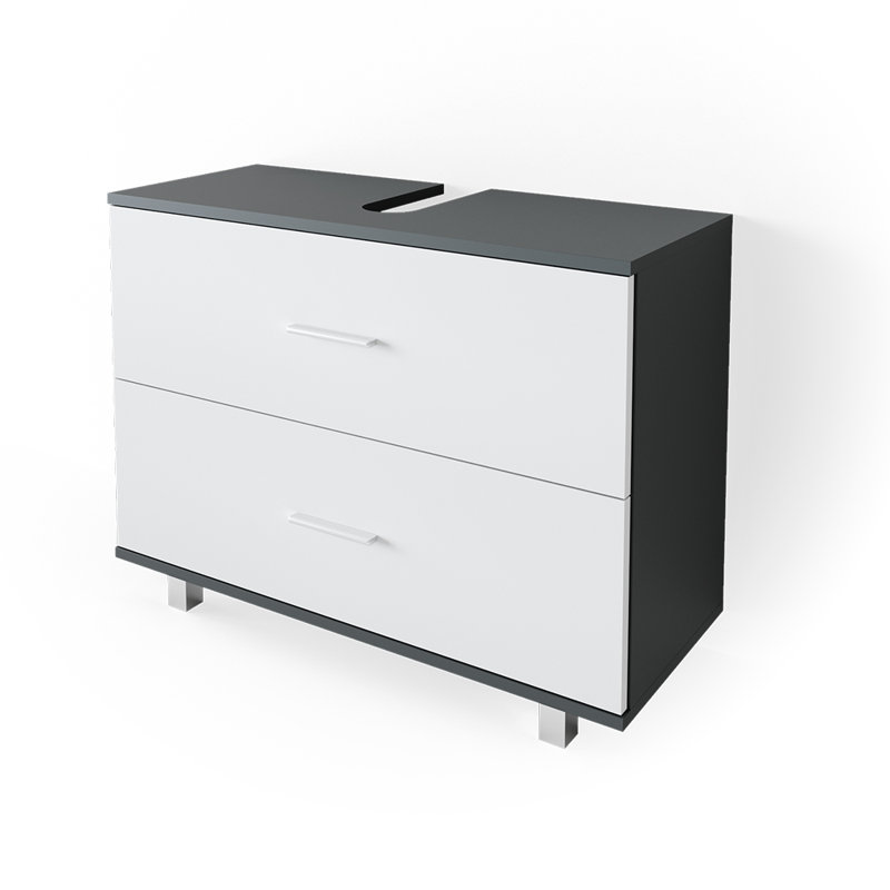 81Cm Free-Standing Single Bathroom Vanity Base Only, Anthracite