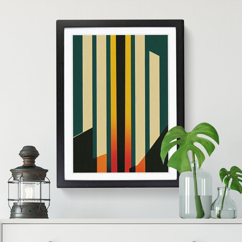 Deco Minimalism - Single Picture Frame Print, 64cm H x 46cm W, Oak Framed