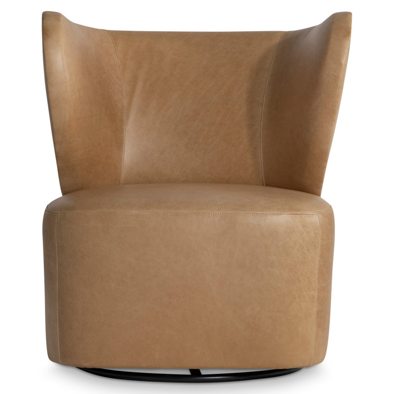 Fauteuil pivotant en cuir Oliver, 360-041
