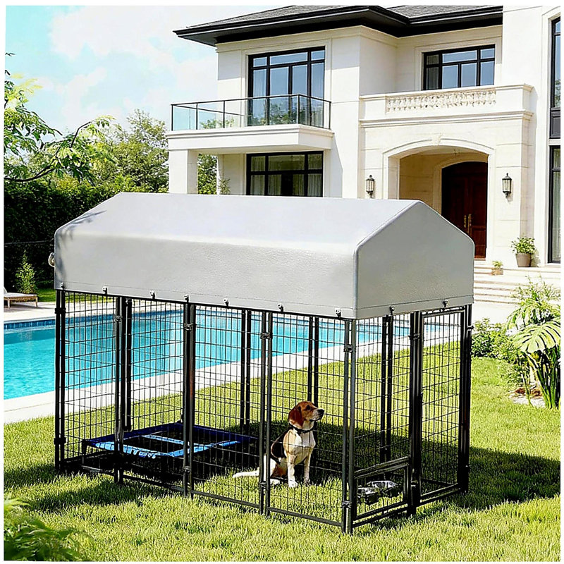 Chenil pour animaux spacieux et extérieur