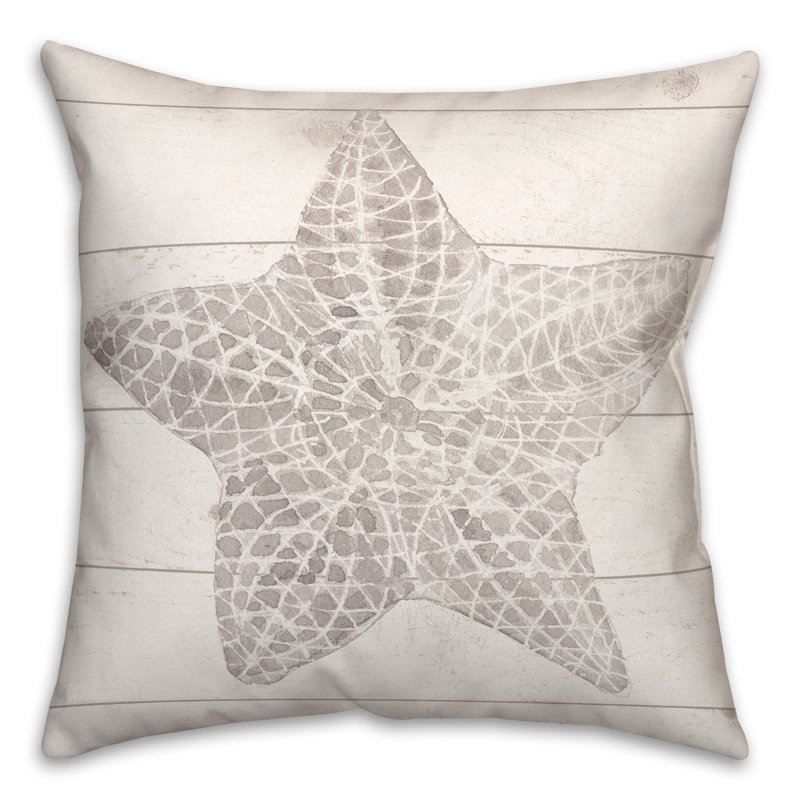  Housse et insert de coussin étoile de mer, Gris