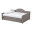 Grand lit de jour avec gigogne gris Jaileigh, H 31,08 po x l 86,12 po x L 63,52 po-728135433-728135434