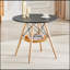 Table de salle à manger 31,5 pouces avec panier de rangement tissé suspendu pour petits espaces-1677086581
