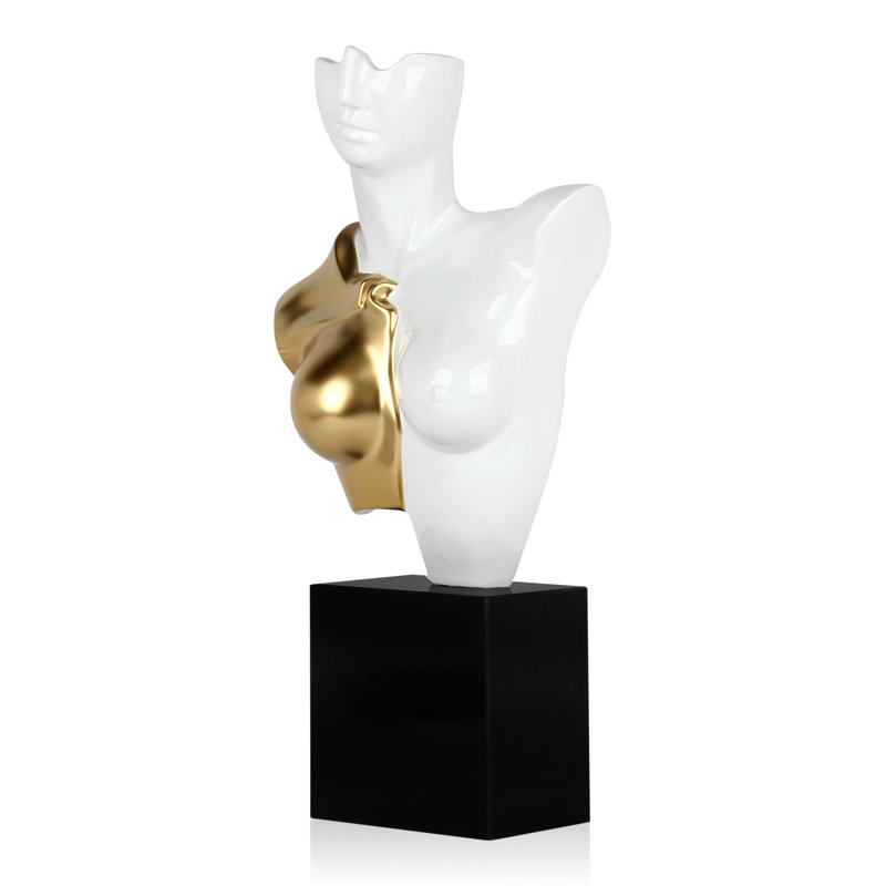 People Statue, Gold/White