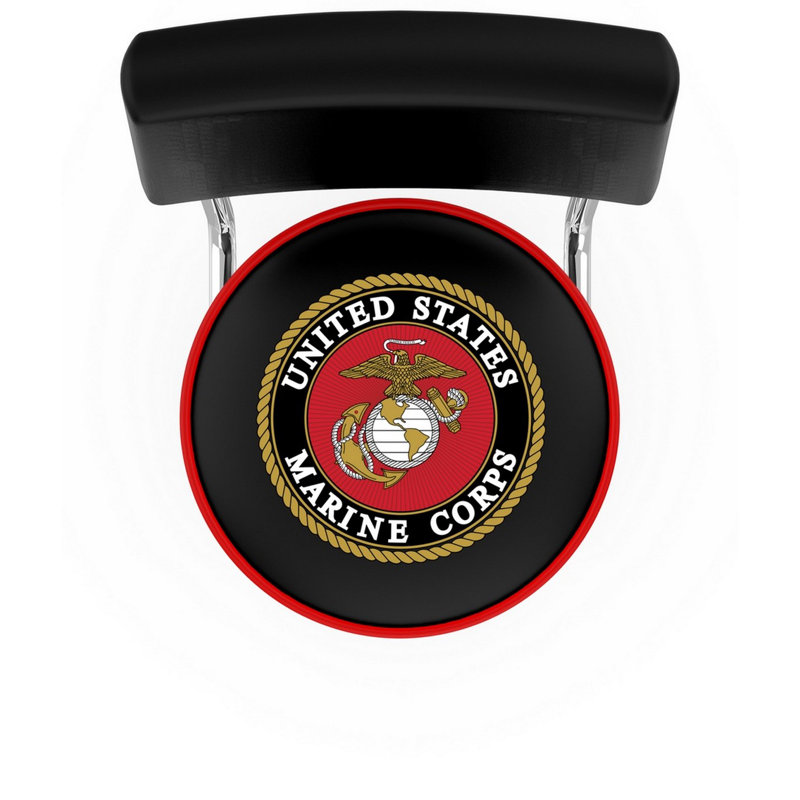 Tabouret tournant 25" avec forces armées américaines, Marines