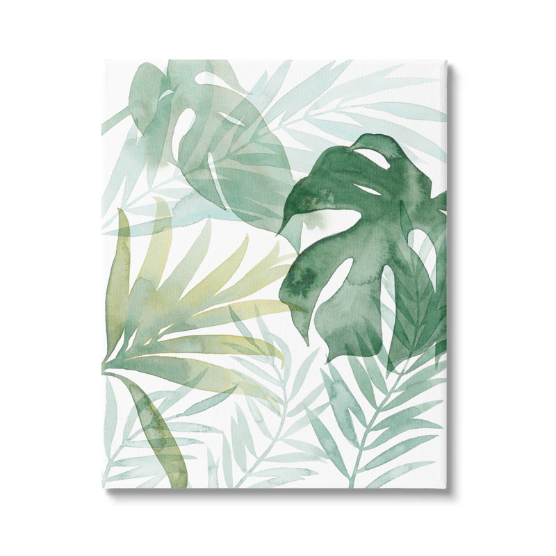 Art de giclée à feuilles superposées Monstera par Grace Popp, H 48 po x l 36 po x P 1,5 po, Toile tendue