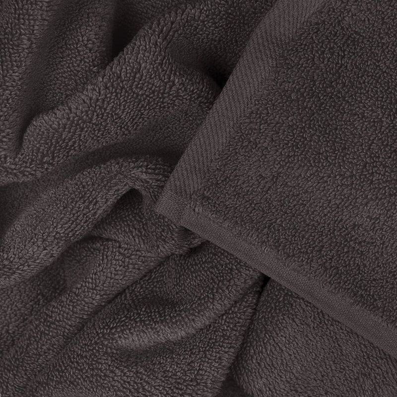 Luxury Egyptian-Quality Cotton Hand Towel Set, Charcoal