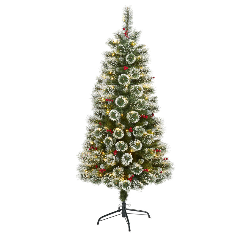 Lighted Artificial Christmas Tree, 5' H