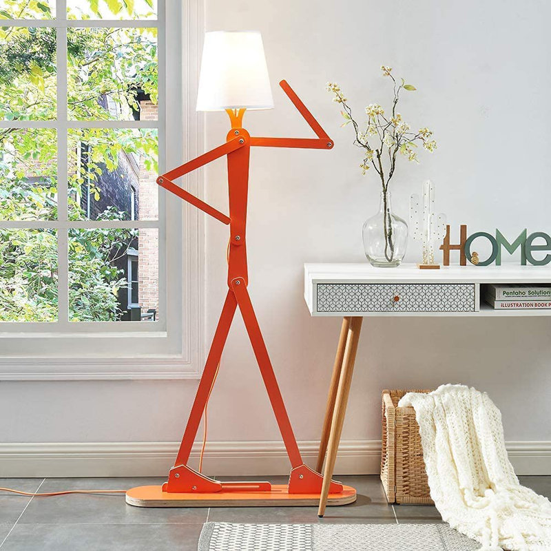 Grande lampe sur pied de 62 po Blaydon, Orange
