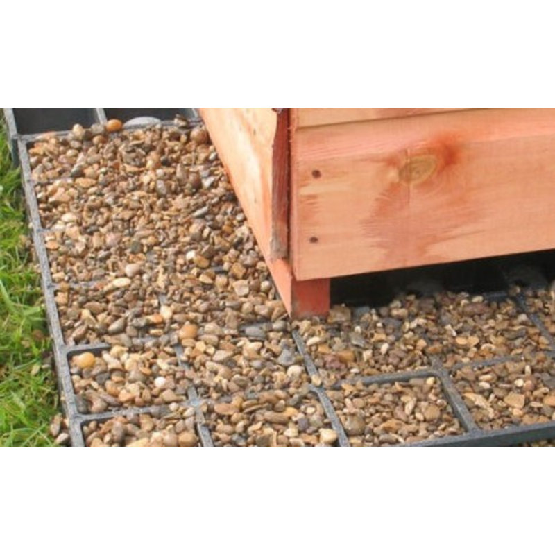 Ecobase Fastfit Base Kit - supports 240 tonnes/M2 - Sheds, Cabins, Workshops - With Membrane, 4' W x 4' D