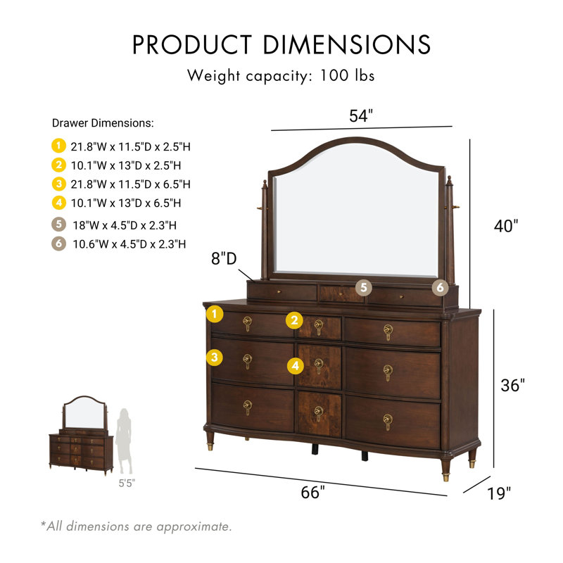Moscote 66" Dresser And Mirror Set